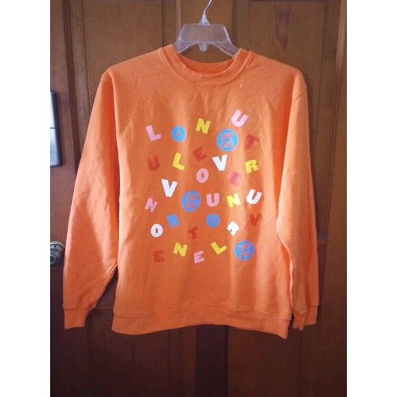 Harry Styles 2022 Love On Tour “Love Soup” Sweatshirt Womens XL Orange Crewneck - Picture 2 of 7